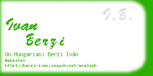 ivan berzi business card